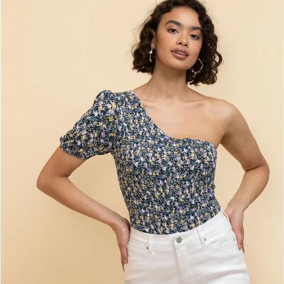 New‎ With Tags Ricki's Size XXL One-Shoulder Smocked Top - Picture 1 of 8